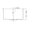 Dawn BS121307 14" Undermount Single Bowl Bar Sink