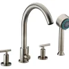 Dawn D162503 4-Hole Tub Filler with Personal Handshower and Lever Handles
