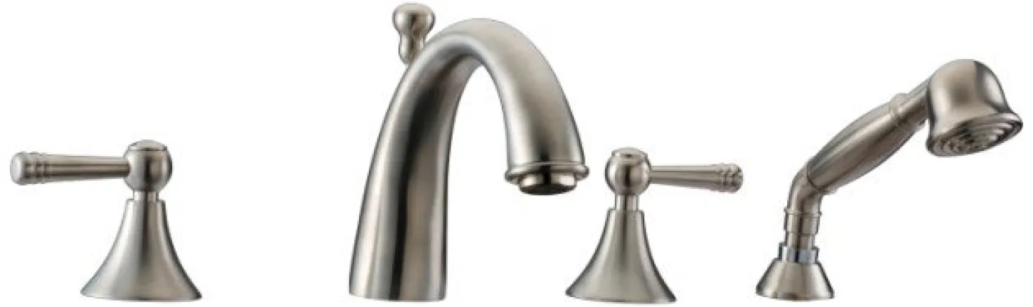 Dawn DS122119 4-Hole Tub Filler with Personal Handshower & Lever Handles
