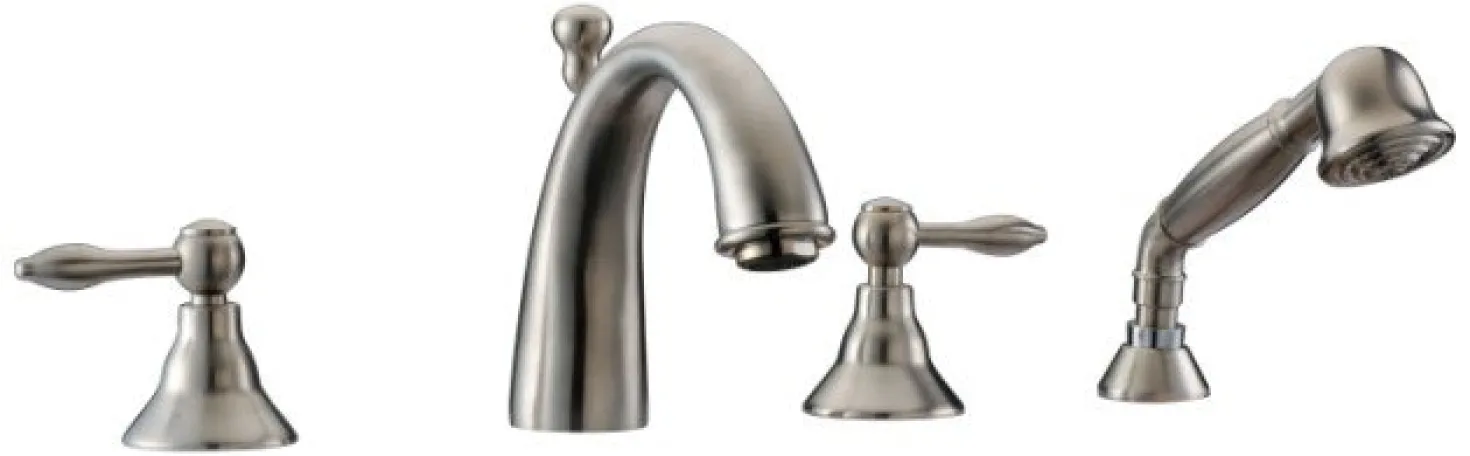 Dawn DS132119 4-Hole Tub Filler with Personal Handshower & Lever Handles