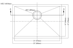 Dawn DSQ241609 Undermount Square Corner Single Bowl Sink