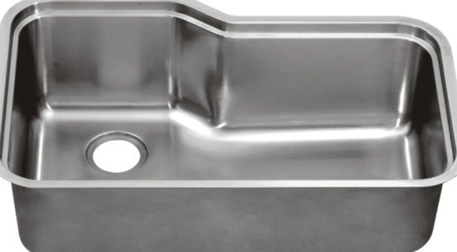Dawn DSU3118 33" 16 Gauge Undermount Single Bowl Stainless Steel Kitchen Sink with Accessory Ledge