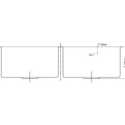Dawn 35" Equal Double Bowl Undermount Kitchen Sink, with Small Radius Corners