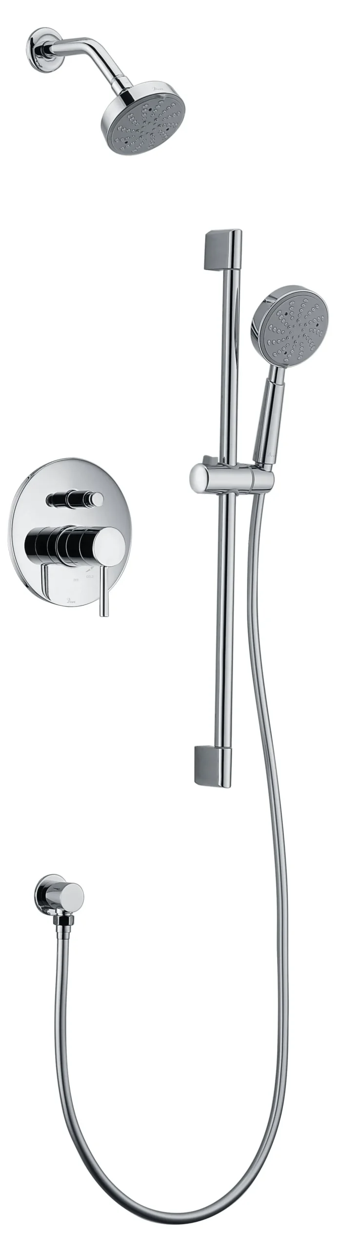 Dawn Grand Canyon Series Shower Combo Set Wall Mounted Showerhead with Slide Bar Handheld Shower
