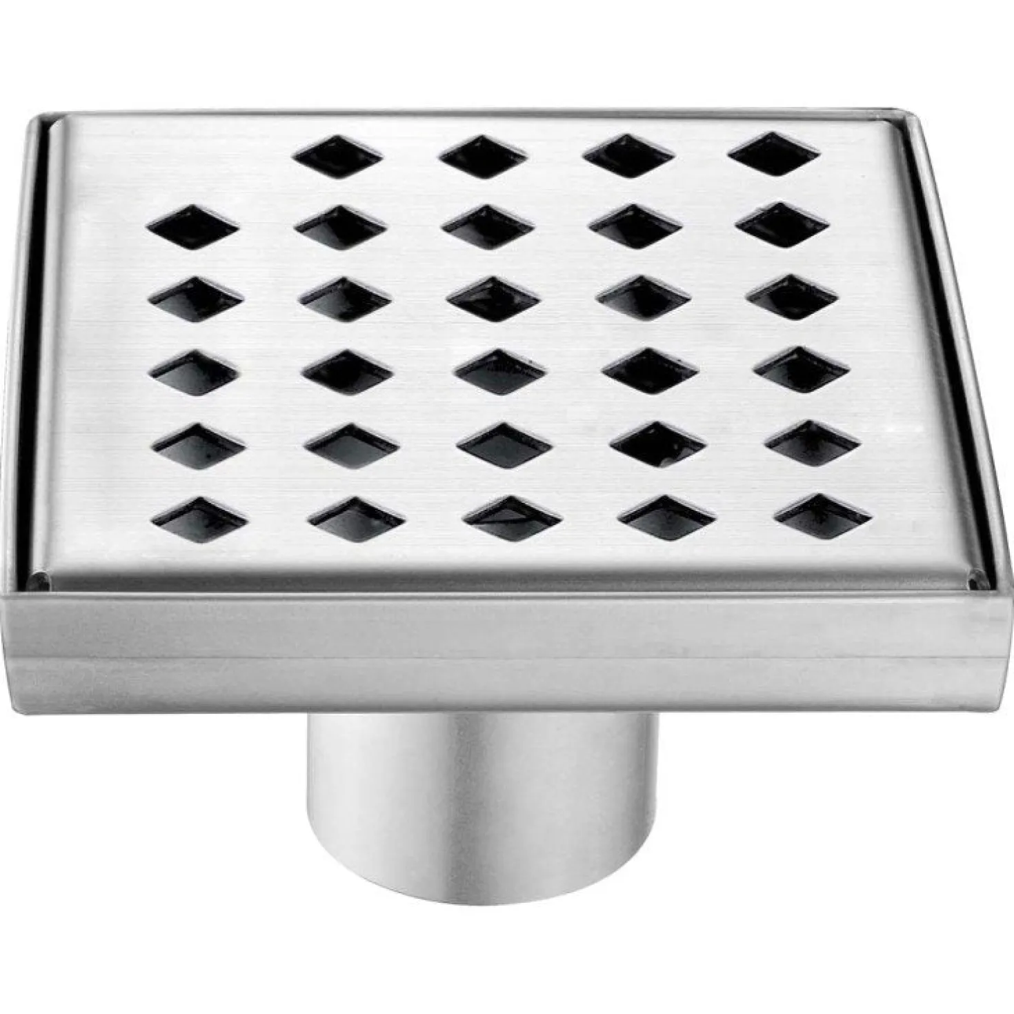 Dawn LMI050504 Mississippi River Series - Square Shower Drain 5"L (Stamping technique & press in the base)