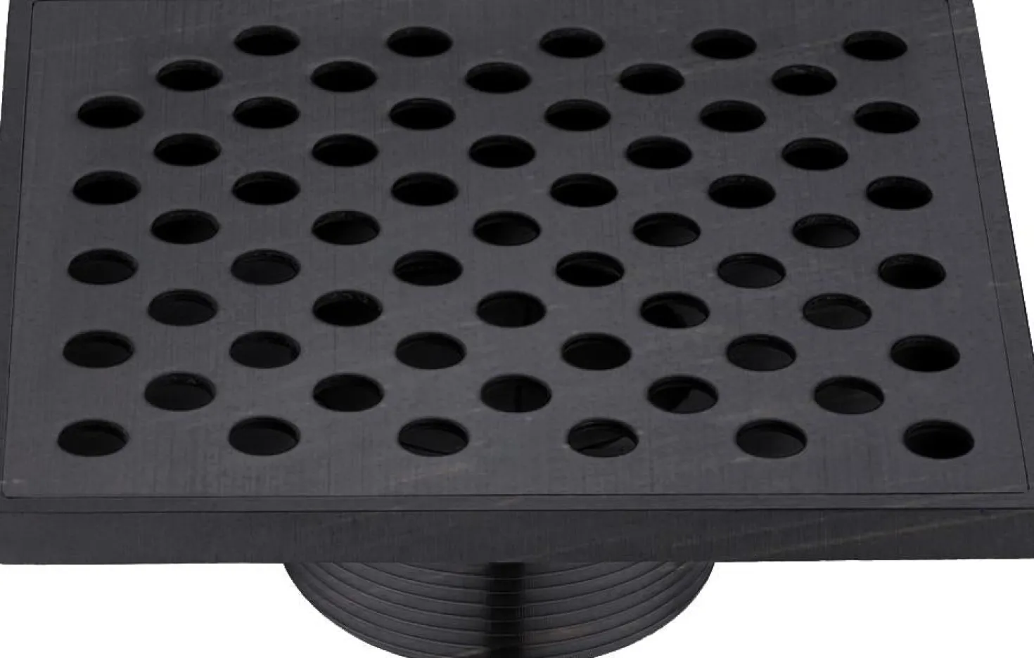 Dawn Rhone River Series Square Shower Drain 5"L Threaded Dark Brown Finished