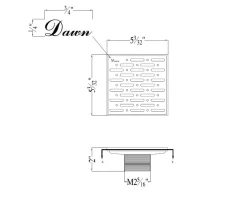 Dawn Rio Orinoco River Series - Square Shower Drain 5