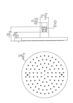 Dawn RSS040400-8 8 inch Round Rainhead