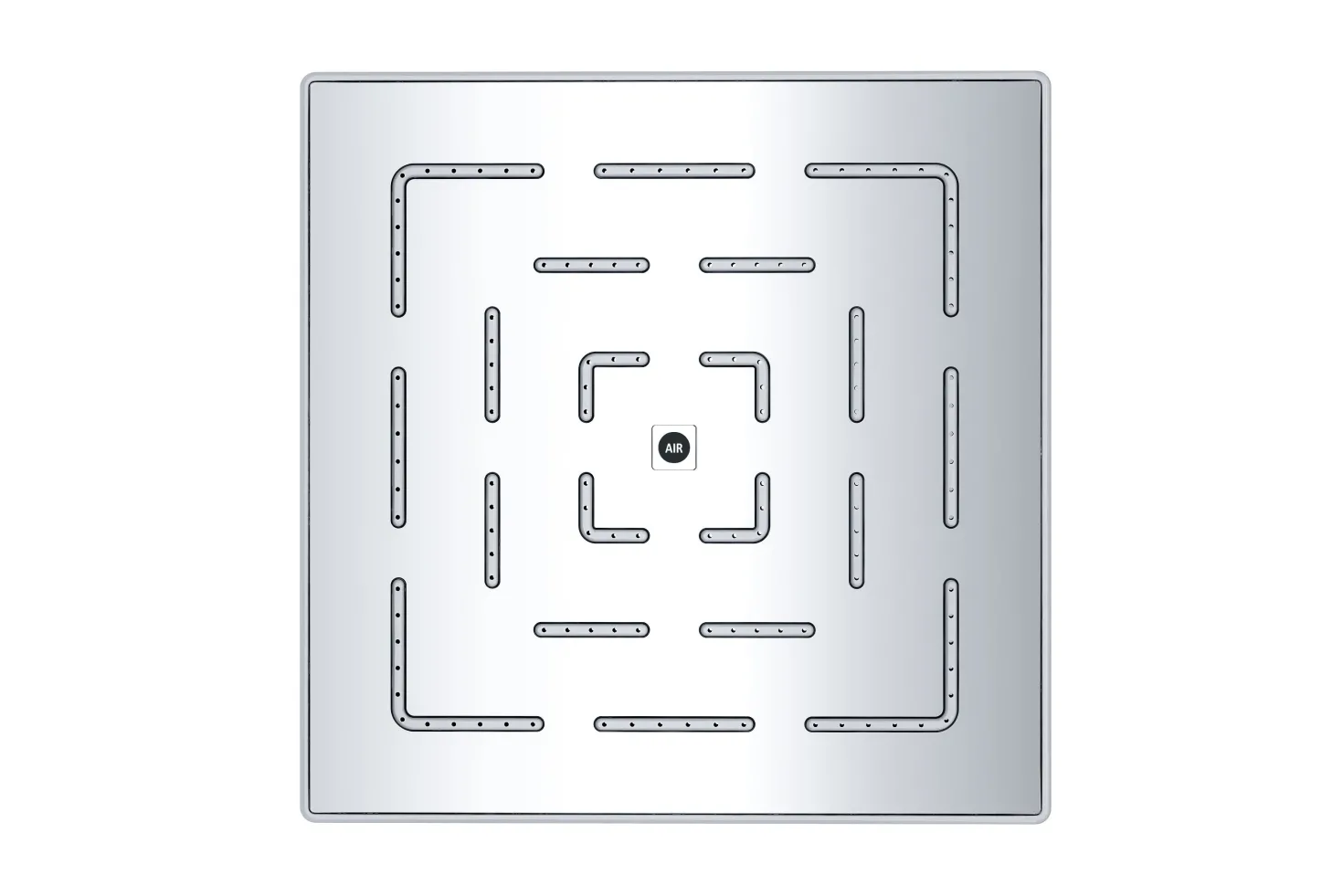 Dawn Single Function Square Rain Showerhead