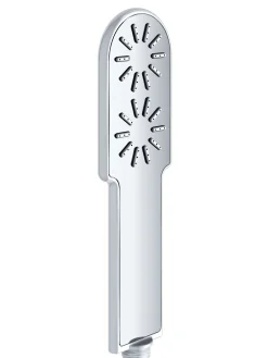Dawn Stainless Steel Round Hand Shower with White Lines