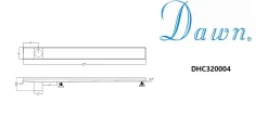 Dawn Stainless Steel Shower Drain Channel Side Outlet with Adjustable Feet