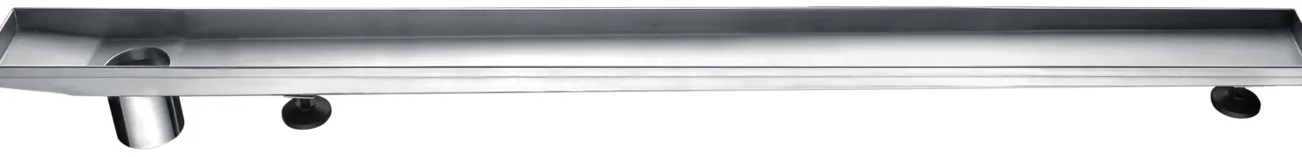 Dawn Stainless Steel Shower Drain Channel Side Outlet with Adjustable Feet