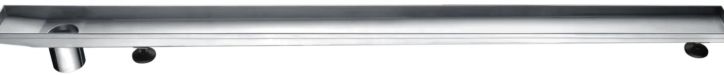 Dawn Stainless Steel Shower Drain Channel Side Outlet with Adjustable Feet