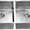 Dawn Undermount Extra Small Corner Radius Equal Double Bowls Kitchen Sinks