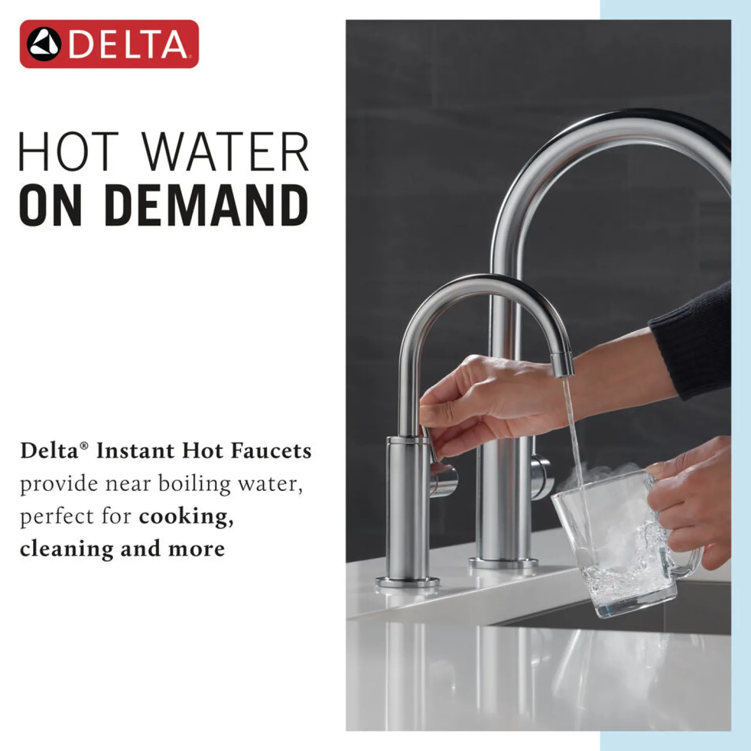 Delta Contemporary Round Instant Hot Water Dispenser