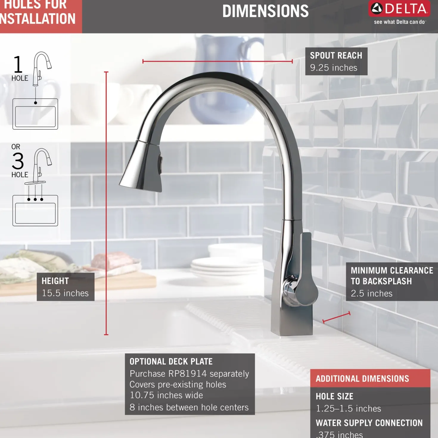Delta Mateo Single Handle Pull-Down Kitchen Faucet