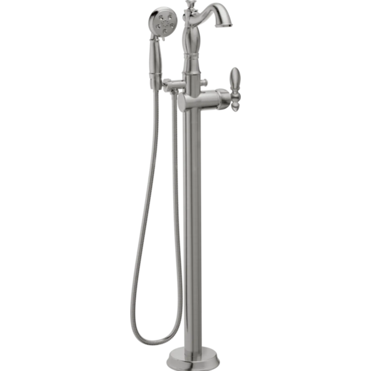 Delta Single Handle Floor Mount Tub Filler Hand Shower