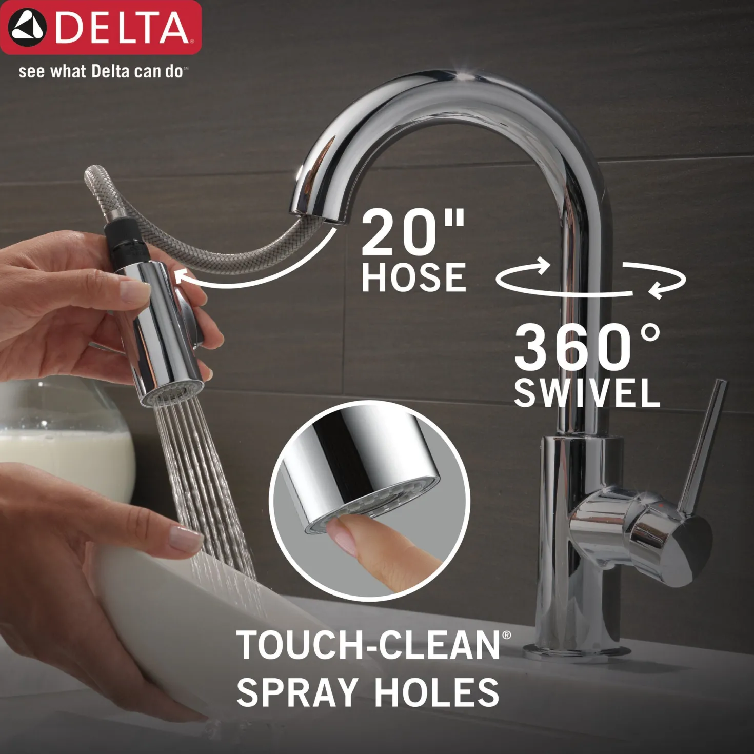 Delta Trinsic Single Handle Pull-Down Bar Faucet