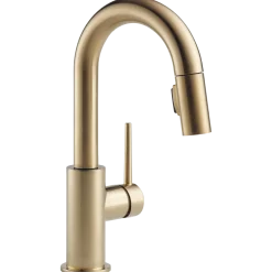 Delta Trinsic Single Handle Pull-Down Bar/Prep Kitchen Limited Swivel