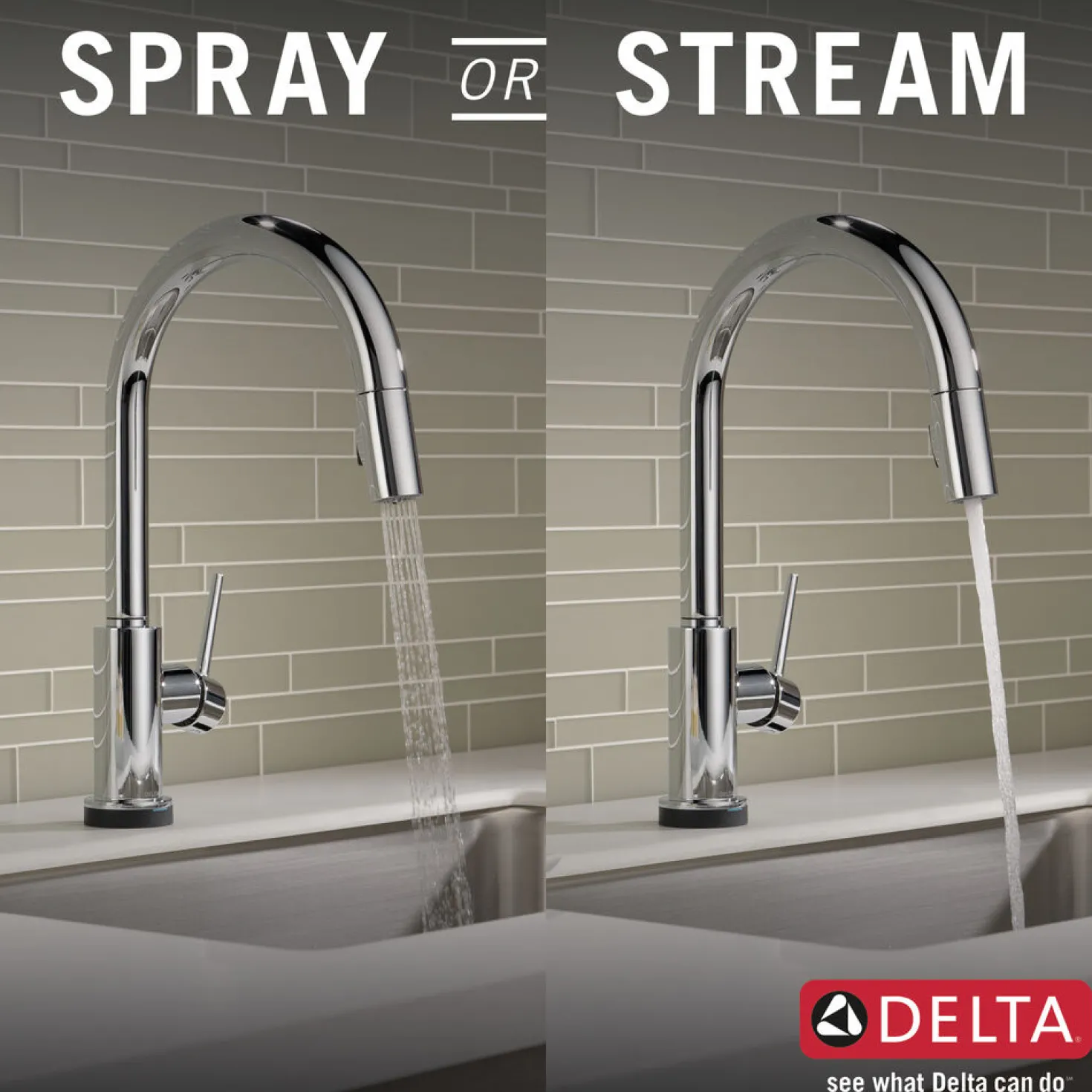 Delta Trinsic Single Handle Pull-Down Kitchen Faucet with TouchO Technology