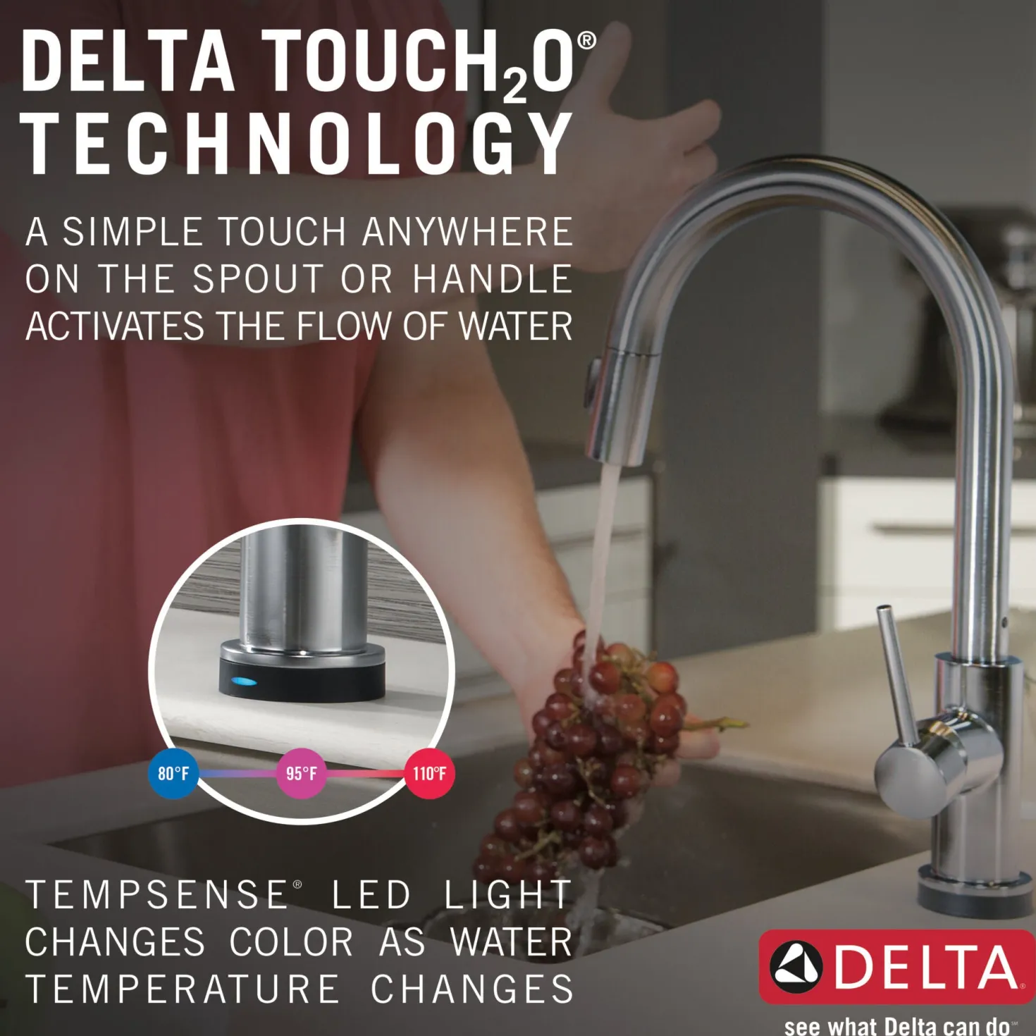 Delta Trinsic VoiceIQ™ Single-Handle Pull-Down Kitchen Faucet with TouchO Technology