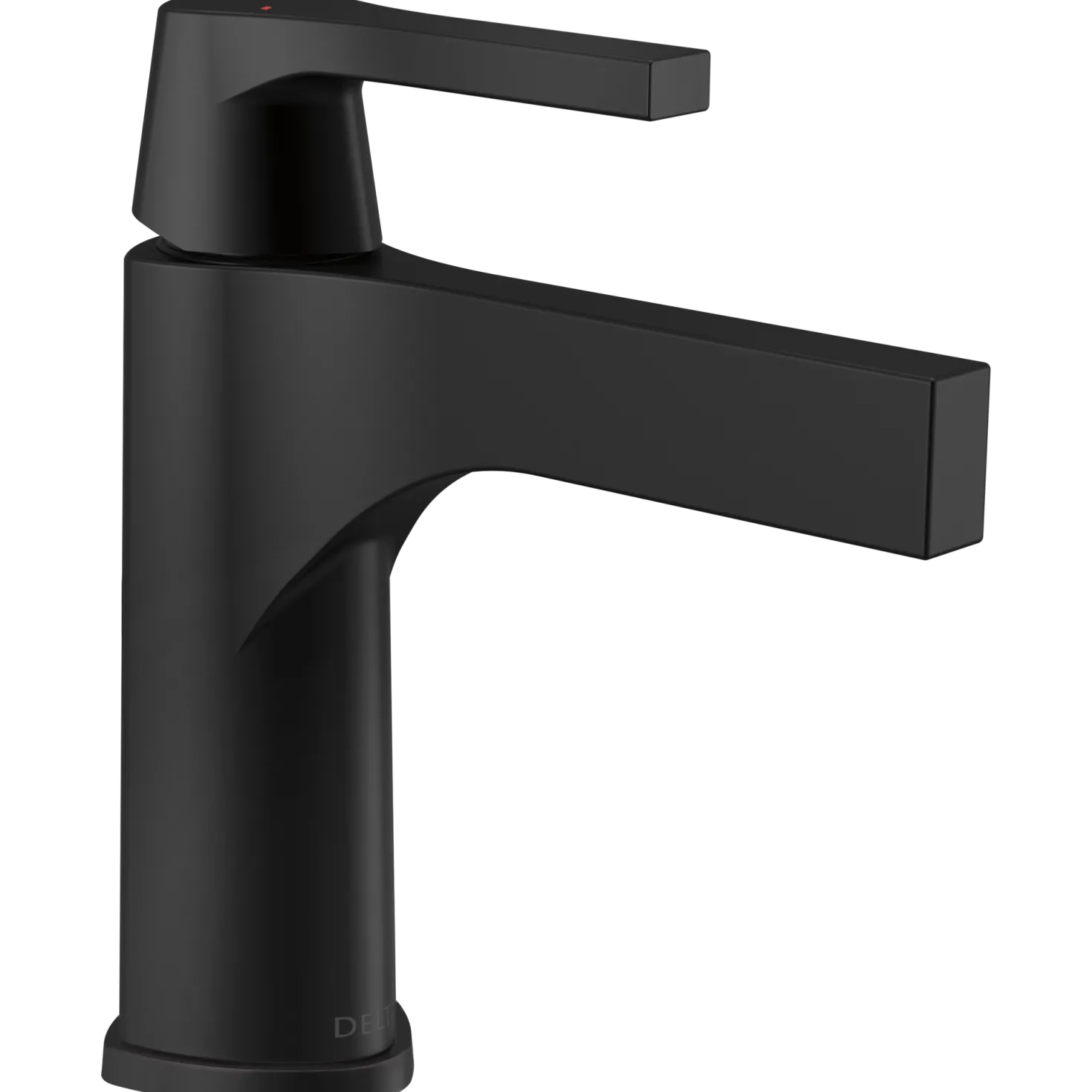 Delta Zura Single Handle Bathroom Faucet with Drain in Matte Black