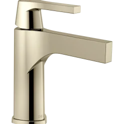 Delta Zura Single Handle Bathroom Faucet with Drain in Polished Nickel