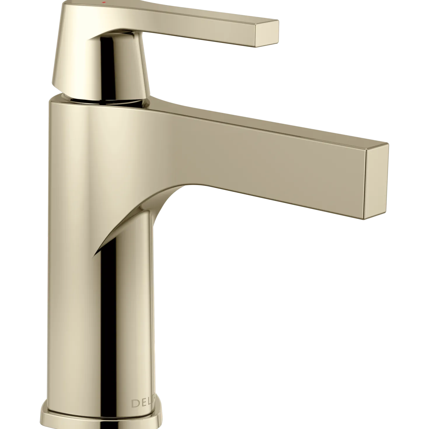 Delta Zura Single Handle Bathroom Faucet with Drain in Polished Nickel