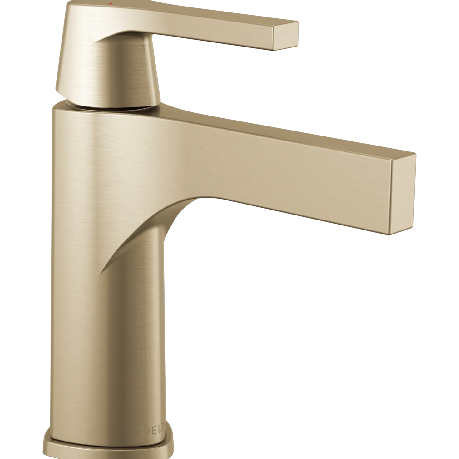 Delta Zura Single Handle Bathroom Faucet with Drain in Champagne Bronze