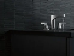 Delta Zura Two Handle Widespread Bathroom Faucet in Stainless