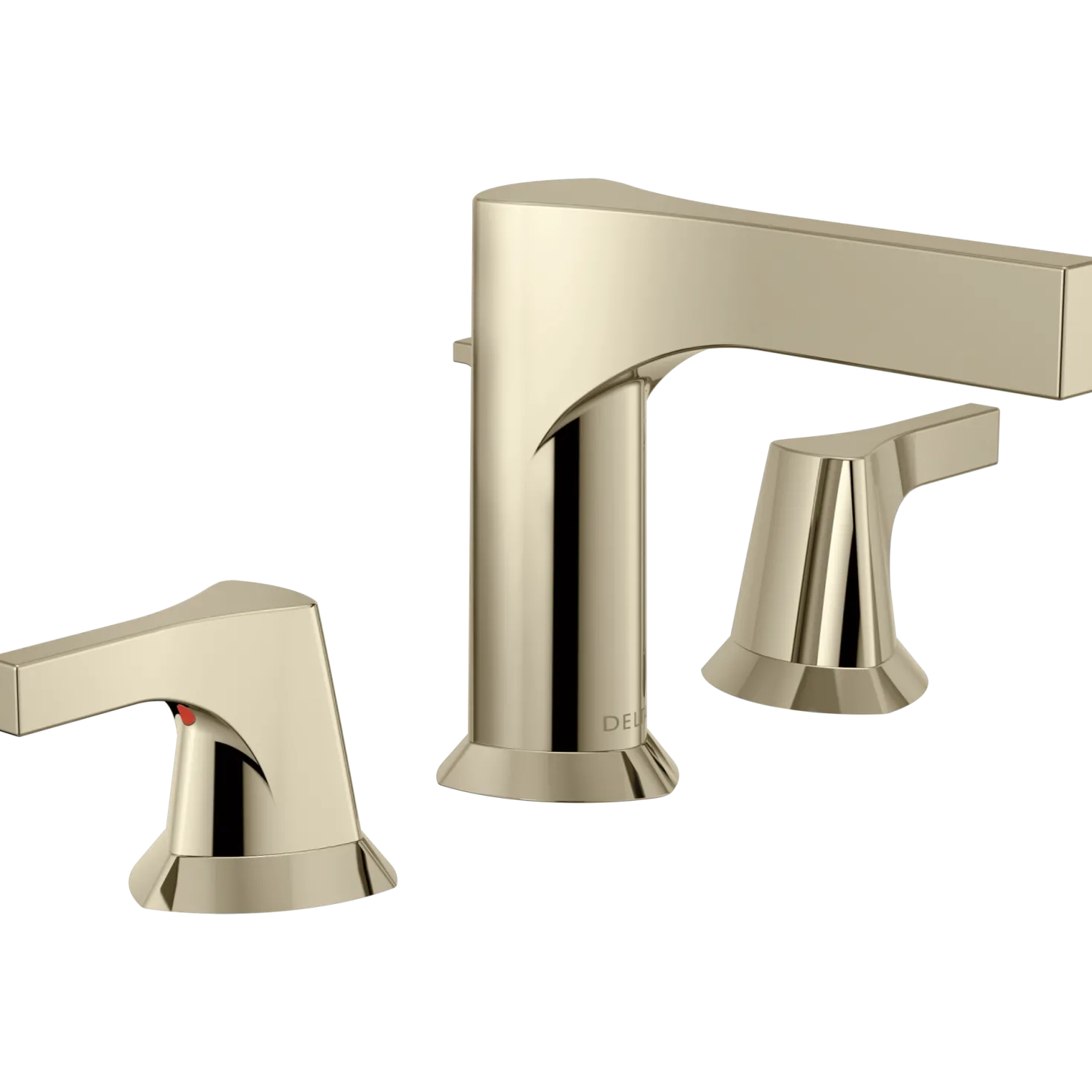 Delta Zura Two Handle Widespread Bathroom Faucet in Polished Nickel