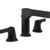 Delta Zura Two Handle Widespread Bathroom Faucet in Matte Black