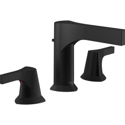 Delta Zura Two Handle Widespread Bathroom Faucet in Matte Black