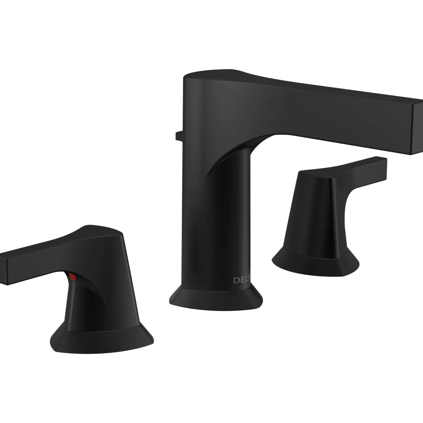 Delta Zura Two Handle Widespread Bathroom Faucet in Matte Black