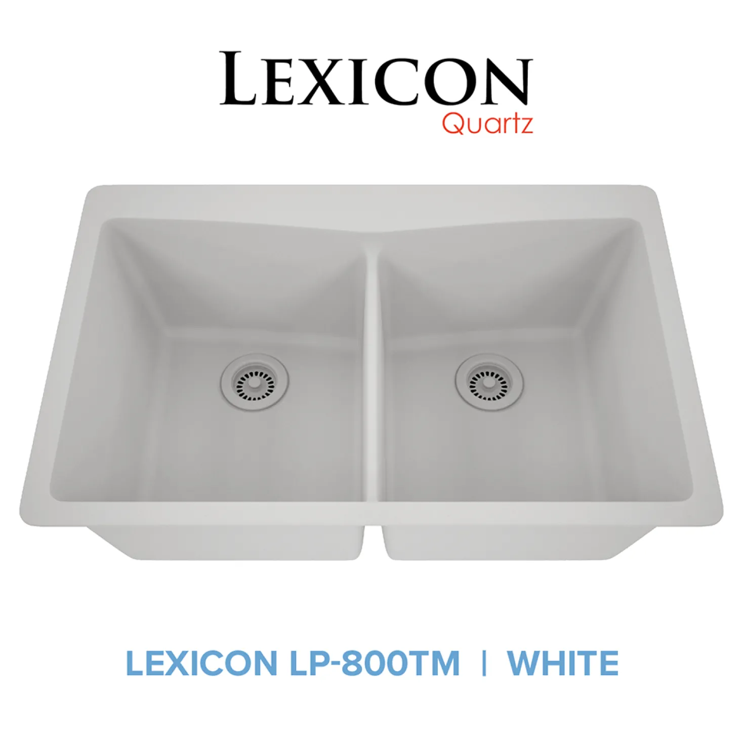 33" Double Bowl 50/50 Dual Mount Quartz Composite Sink