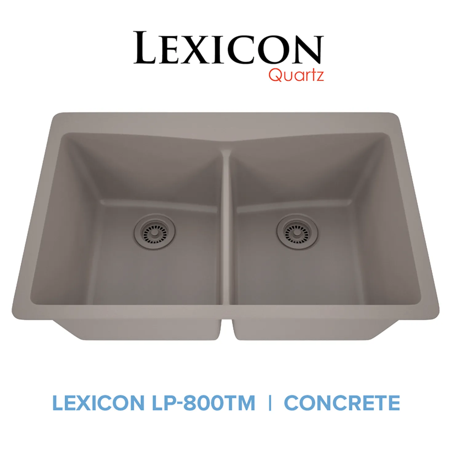 33" Double Bowl 50/50 Dual Mount Quartz Composite Sink