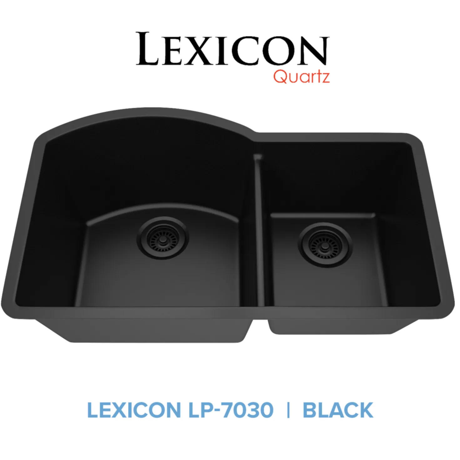 32" Double Bowl 70/30 Quartz Composite Sink