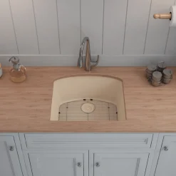 D-Shaped Quartz Composite Kitchen Sink