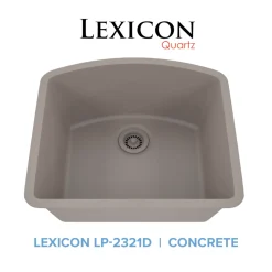 D-Shaped Quartz Composite Kitchen Sink