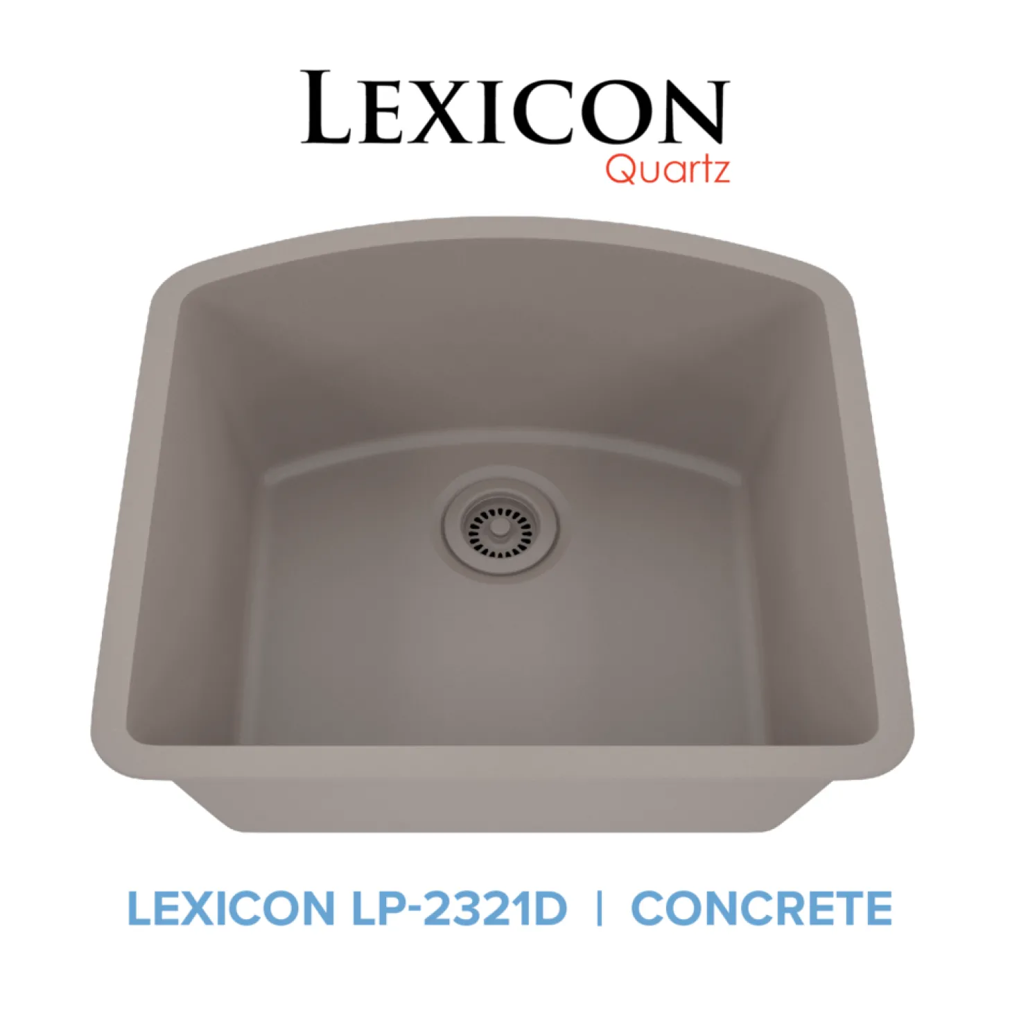 D-Shaped Quartz Composite Kitchen Sink