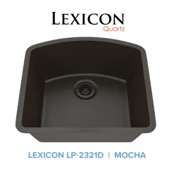 D-Shaped Quartz Composite Kitchen Sink