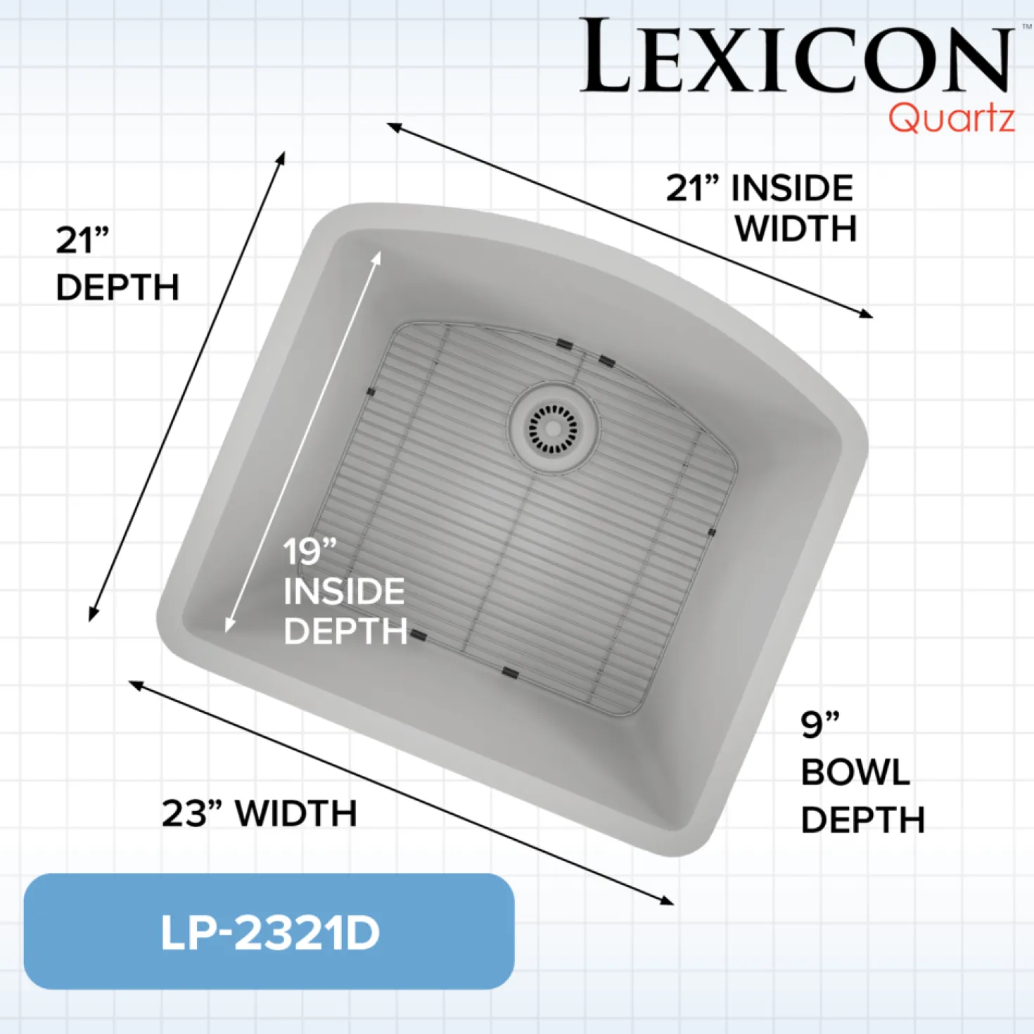 D-Shaped Quartz Composite Kitchen Sink