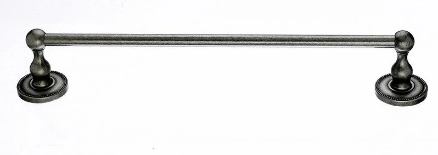 Ed6Apa 18" Single Towel Bar With Beaded Detail In Antique Pewter