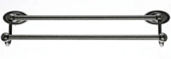 Ed7Apc 18" Double Towel Bar With Oval Backplate In Antique Pewter