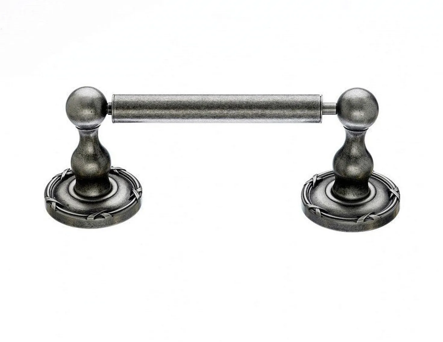 Ed3Ape Tissue Holder With Ribbon & Reed Detail In Antique Pewter