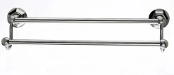 Ed7Bsnb 18" Double Towel Bar With Hex Detail In Brushed Satin Nickel