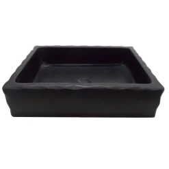 Eden Bath Antique Rectangular Lava Stone Vessel Sink Honed