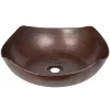Eden Bath Arched Edges Copper Vessel Sink - Antique Dark Copper