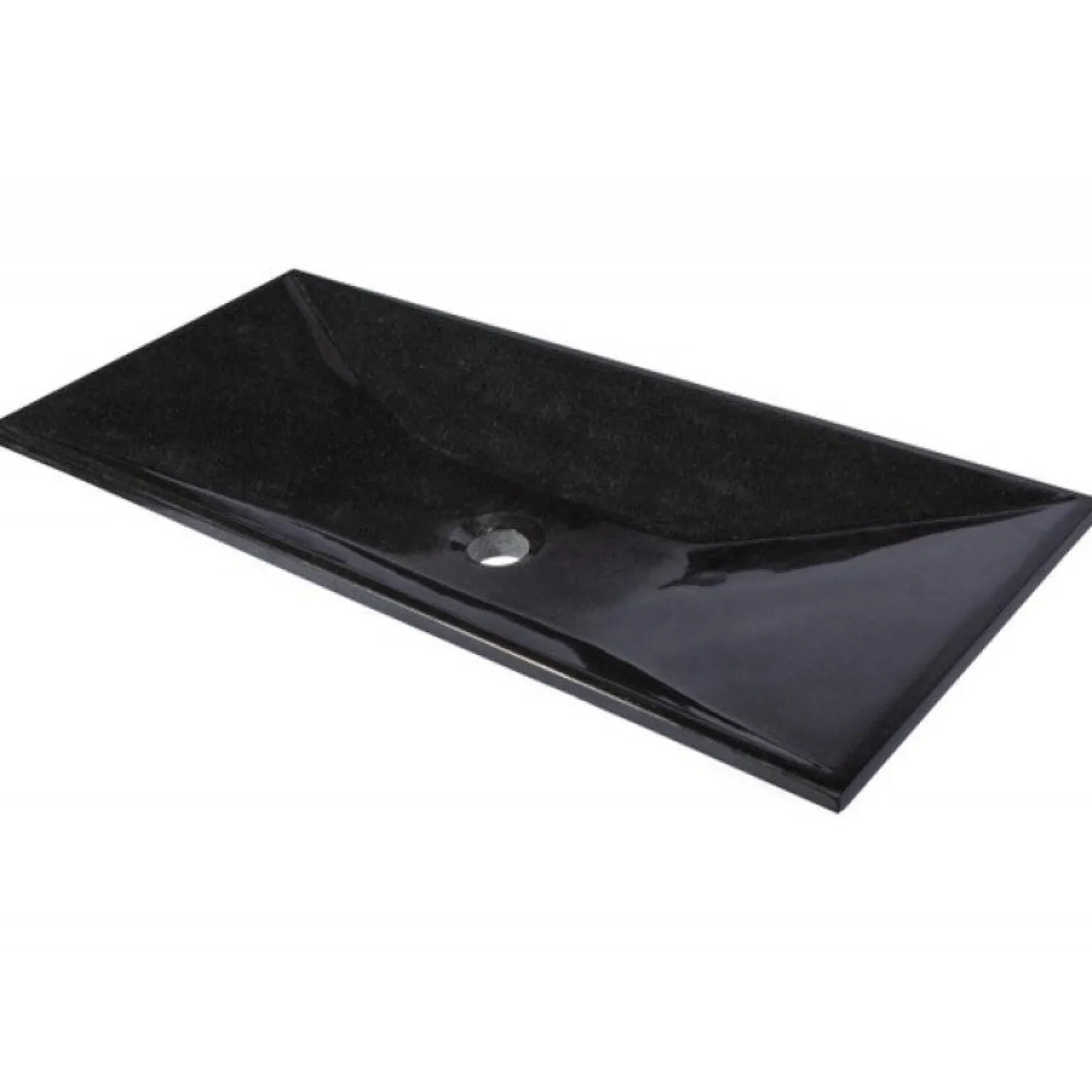 Eden Bath Black Ultra Modern Granite Sink