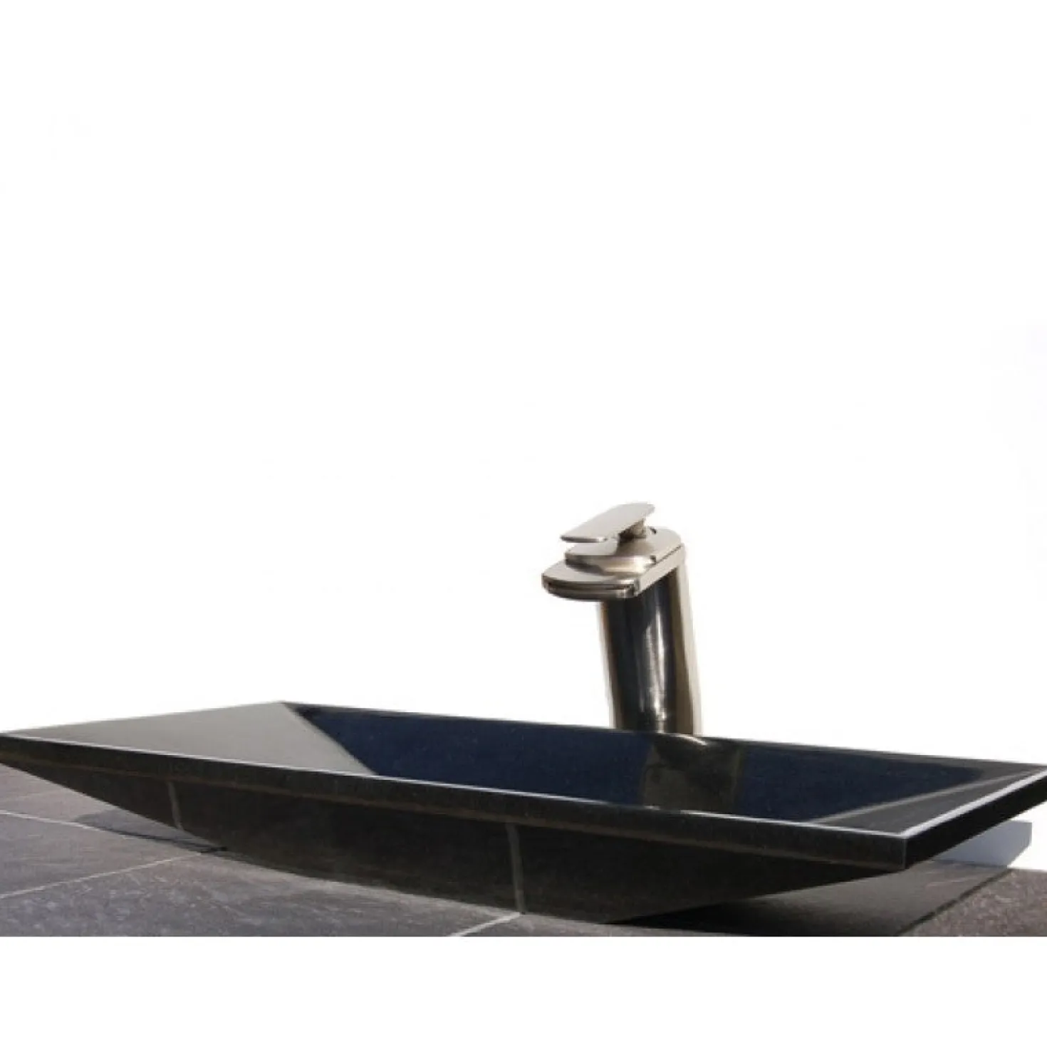 Eden Bath Black Ultra Modern Granite Sink